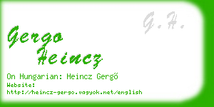 gergo heincz business card